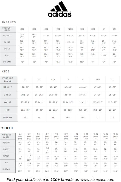 adidas youth size chart age|adidas youth large pants.